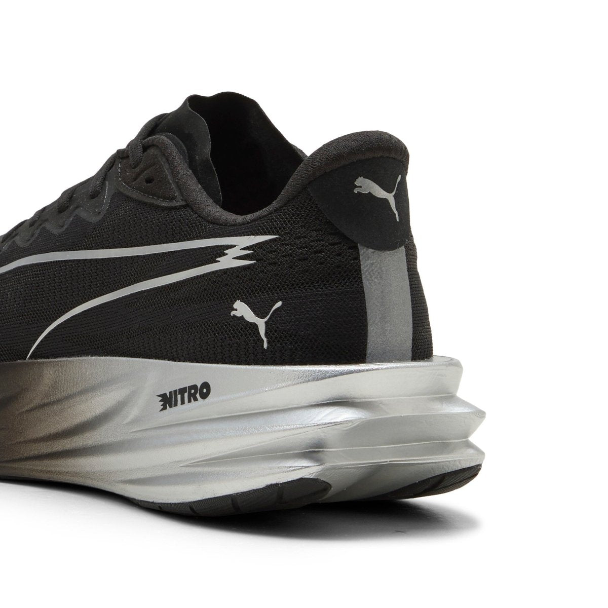 Puma Men's Deviate Pure Nitro Running Shoes - Black/Dark Gray/Silver