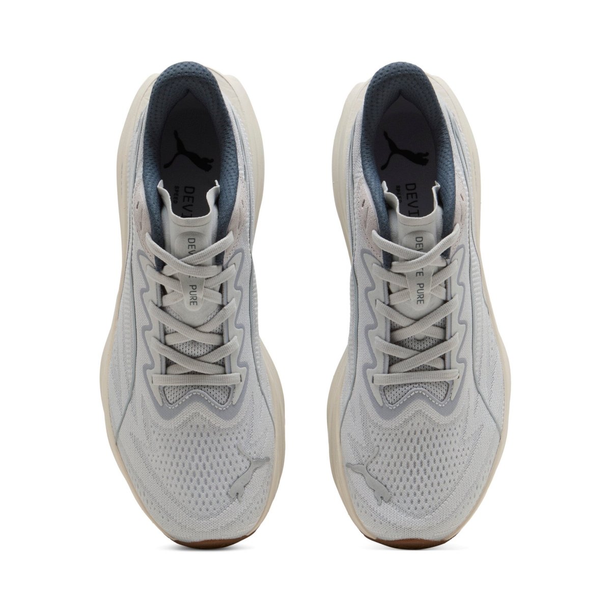 Puma Men's Deviate Pure Nitro Running Shoes - Cool Light Gray/Blue Gray