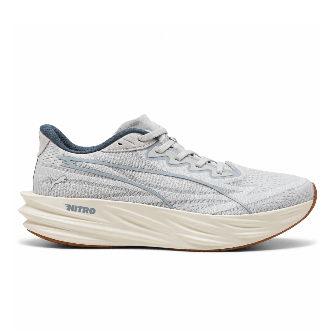 Puma Men's Deviate Pure Nitro Running Shoes - Cool Light Gray/Blue Gray