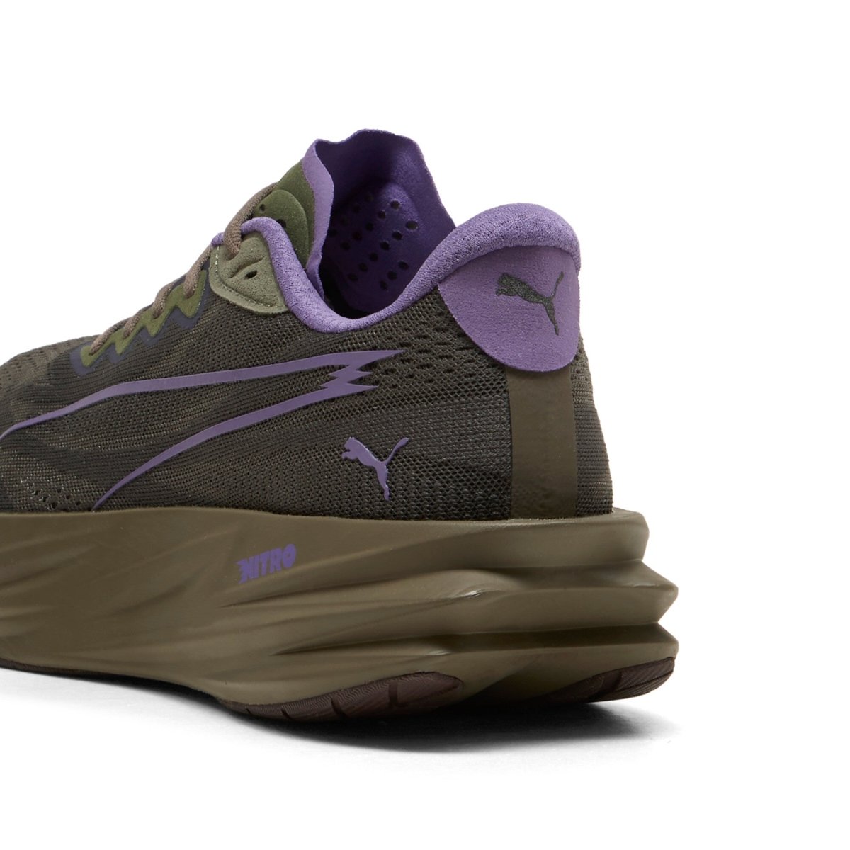 Puma Men's Deviate Pure Nitro Running Shoes - Shadow Gray/Moss Veil/Matte Bronze