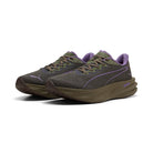 Puma Men's Deviate Pure Nitro Running Shoes - Shadow Gray/Moss Veil/Matte Bronze