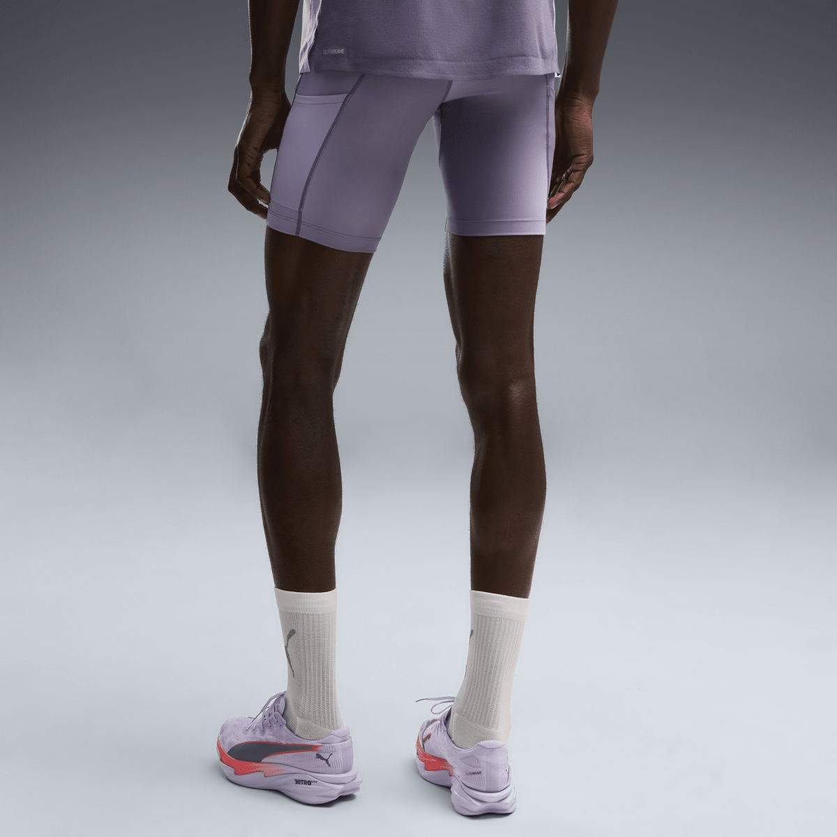 Puma Men's Lightspeed Printed 8" Running Half Tights - Inky Depths