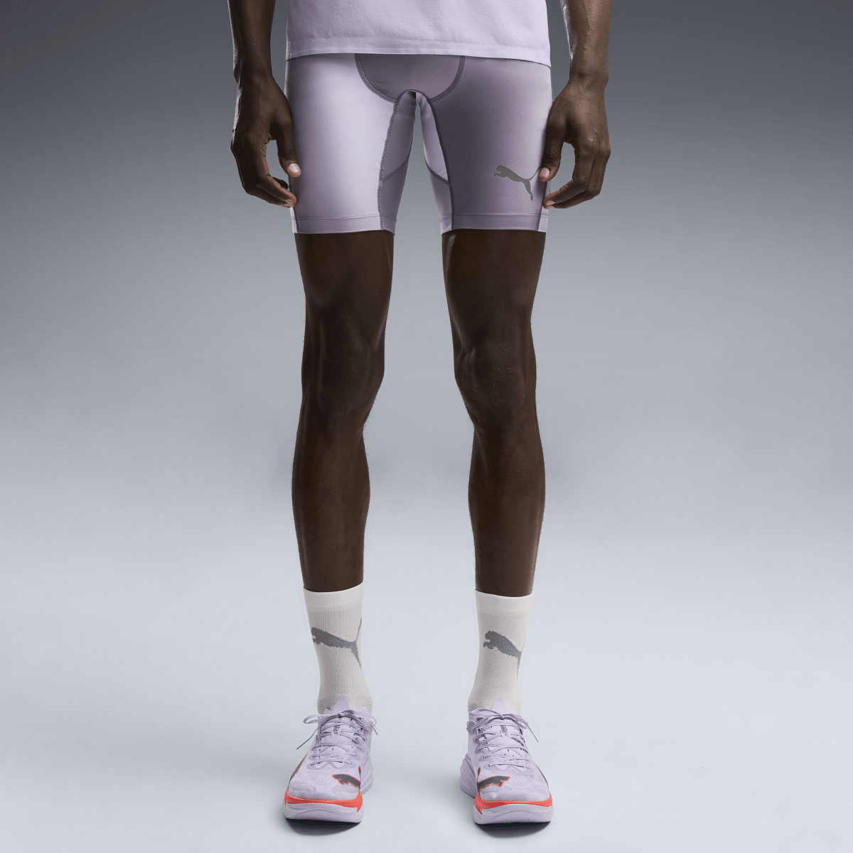 Puma Men's Lightspeed Printed 8" Running Half Tights - Inky Depths