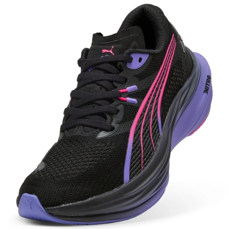 Puma Women's Deviate NITRO 3 Digitokyo - Puma Black/Fluro Pink Pes