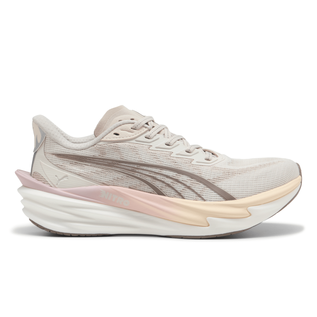 Puma Women's Deviate Nitro 4 Running Shoes - Alpine Snow/Misty Pink
