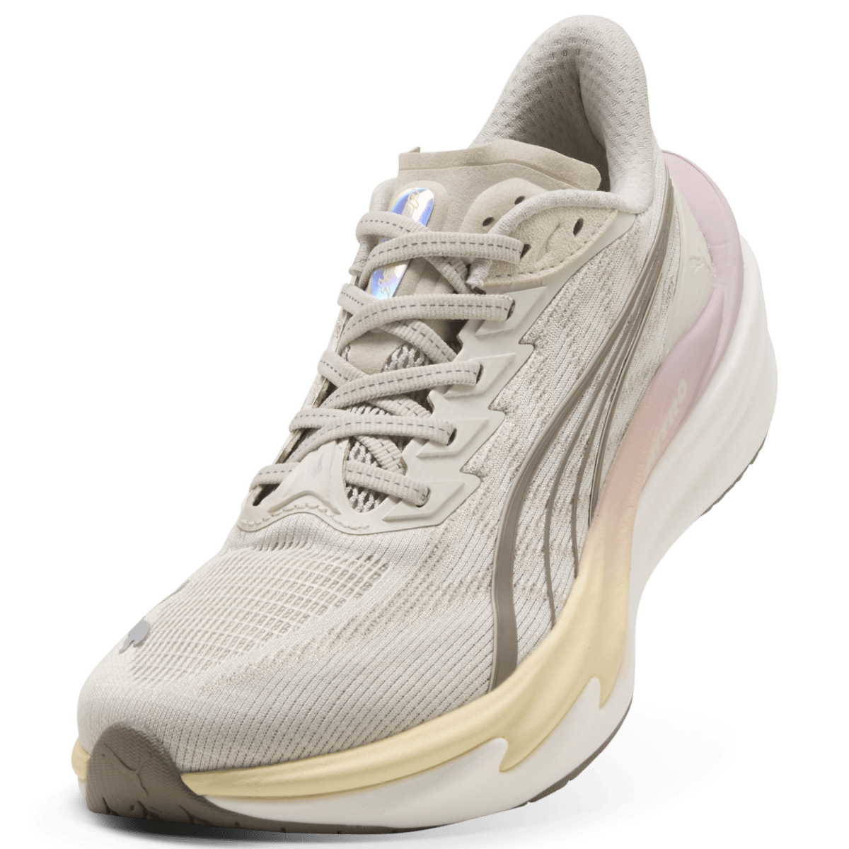 Puma Women's Deviate Nitro 4 Running Shoes - Alpine Snow/Misty Pink