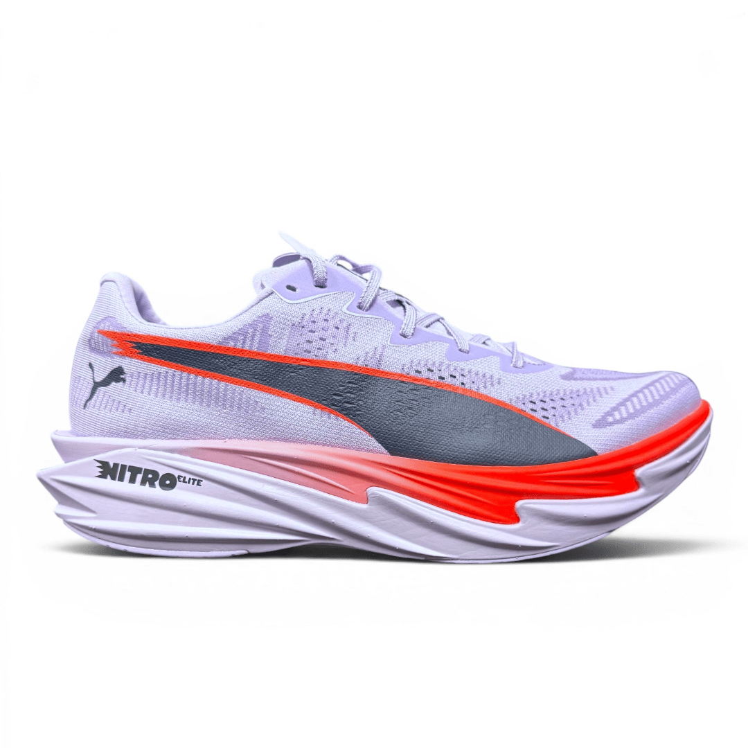 Puma Women's Deviate Nitro Elite 4 Running Shoes - Light Lavender/Ultra Red/Inky Depths