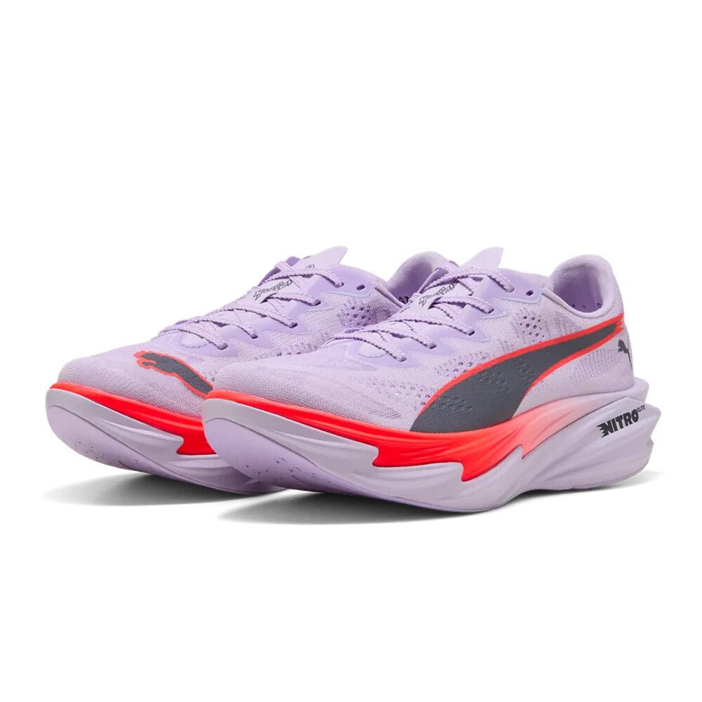 Puma Women's Deviate Nitro Elite 4 Running Shoes - Light Lavender/Ultra Red/Inky Depths