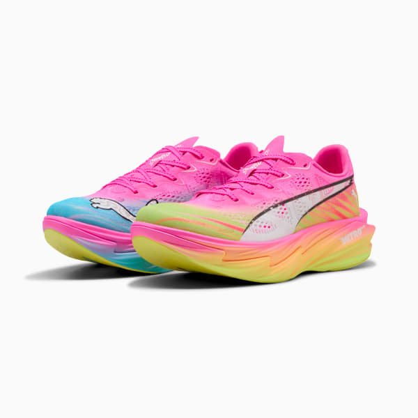 Puma Women's Deviate Nitro Elite 4 Showtime - Poisen Pink/Yellow Alert/Bright Aqua