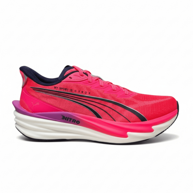 Puma x Hyrox Men's Deviate Nitro 4 - Puma White/Electric Orchid/Pure Pink