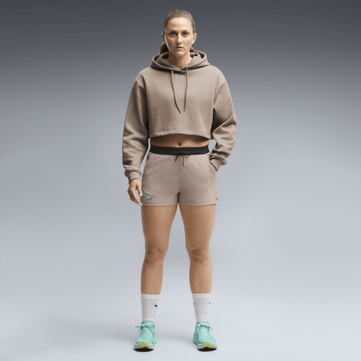 Puma x HYROX Women's PWRMODE Woven Short - Mouse Gray