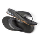 Reef Men's Fanning+ Water-Friendly Flip Flops - Black/Gum