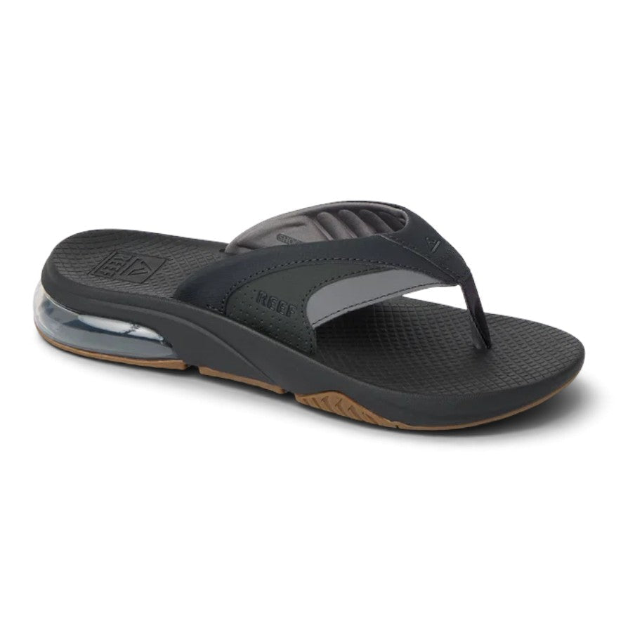 Reef Men's Fanning+ Water-Friendly Flip Flops - Black/Gum