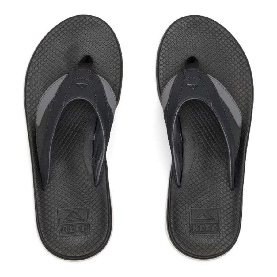 Reef Men's Fanning+ Water-Friendly Flip Flops - Black/Gum