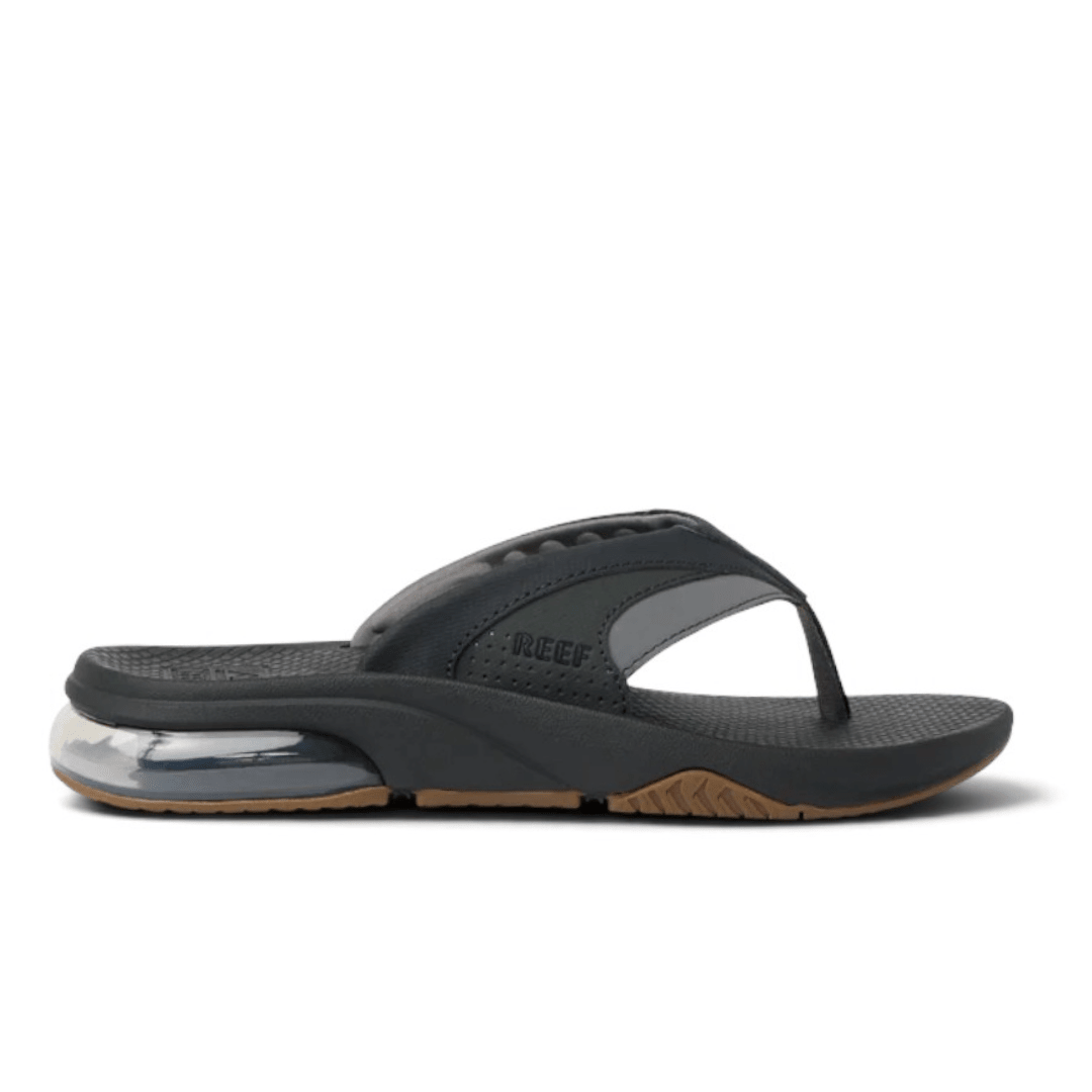Reef Men's Fanning+ Water-Friendly Flip Flops - Black/Gum