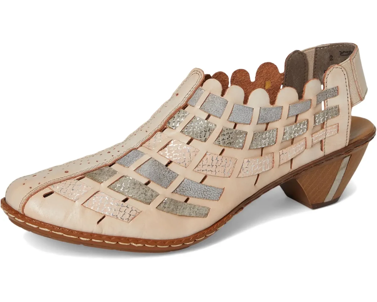 Rieker Women's Sina 46778 - 64 - Clay/Light Rose/Silver