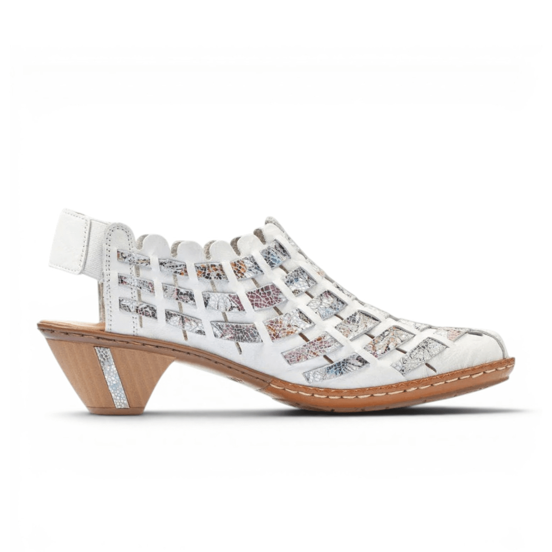 Rieker Women's Sina 46778 - 80 - White/Ice Multi