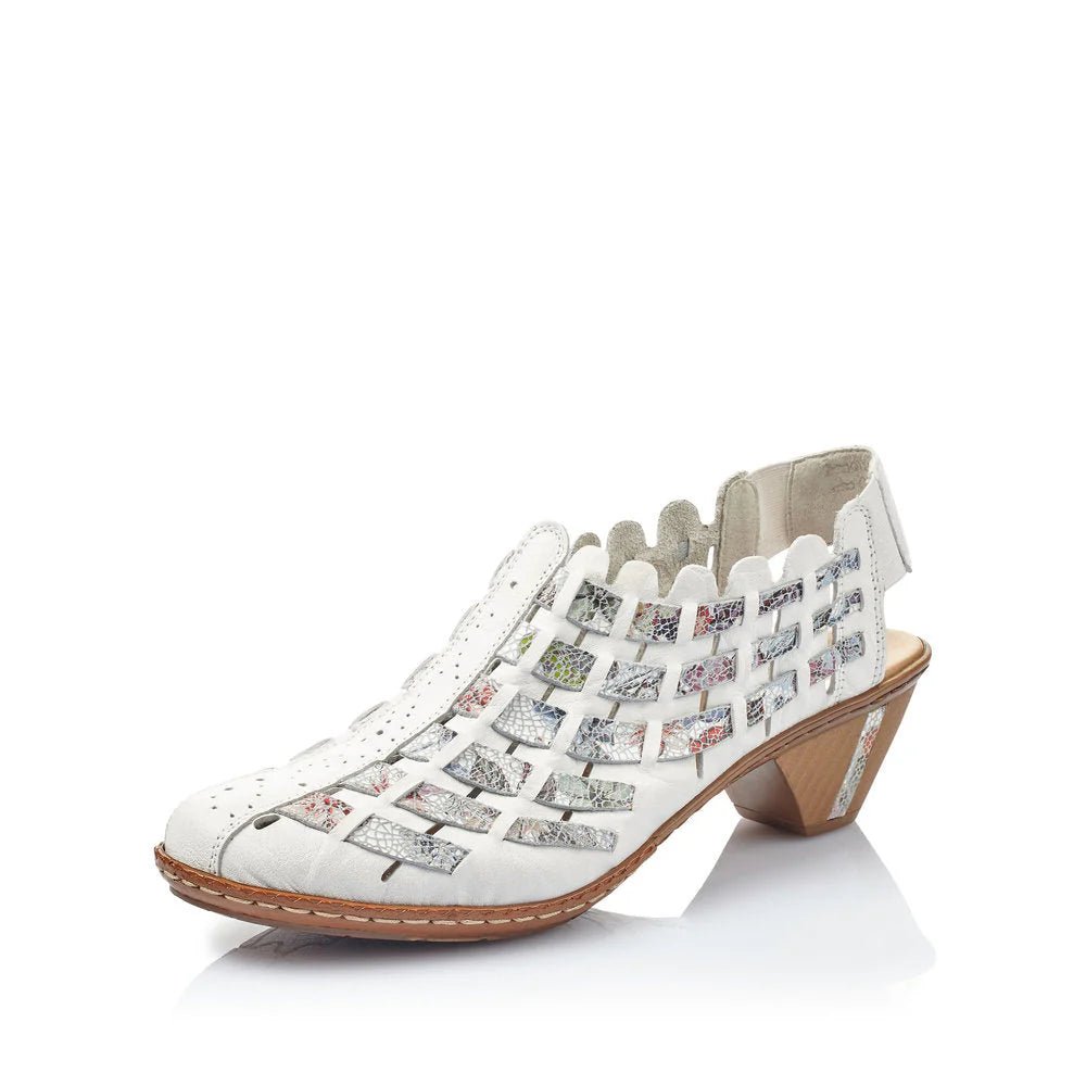 Rieker Women's Sina 46778 - 80 - White/Ice Multi