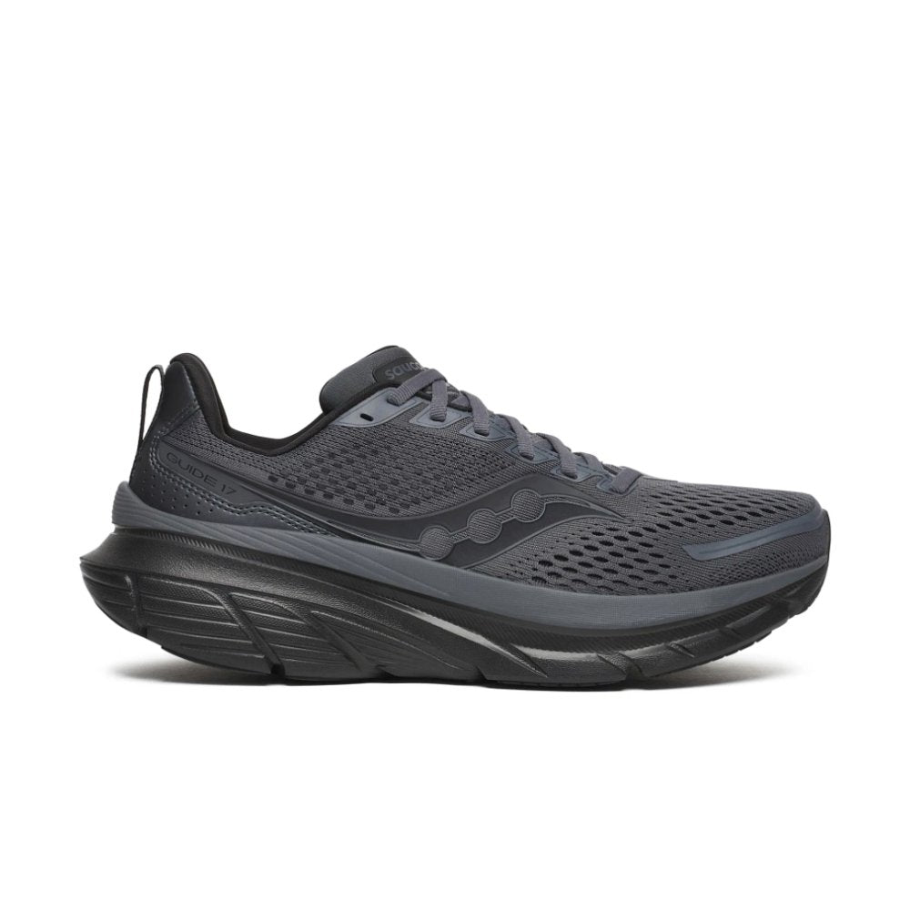 Black leather running shoes mens fashion