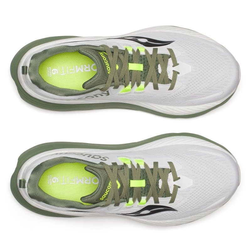 Saucony Men's Hurricane 24 - White/Olivine