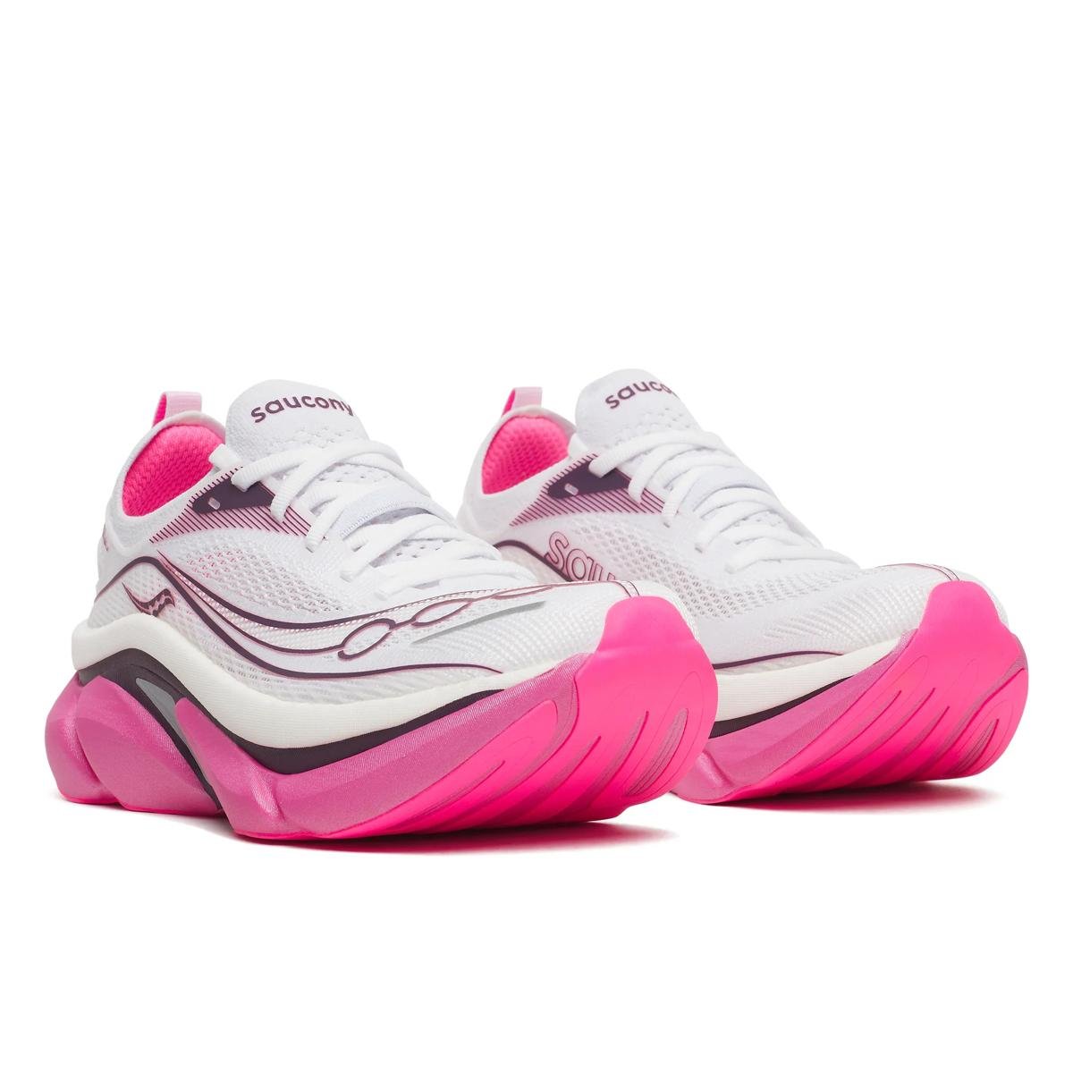 Saucony Unisex Endorphin Elite 3 Racing Shoes - White/Eggplant
