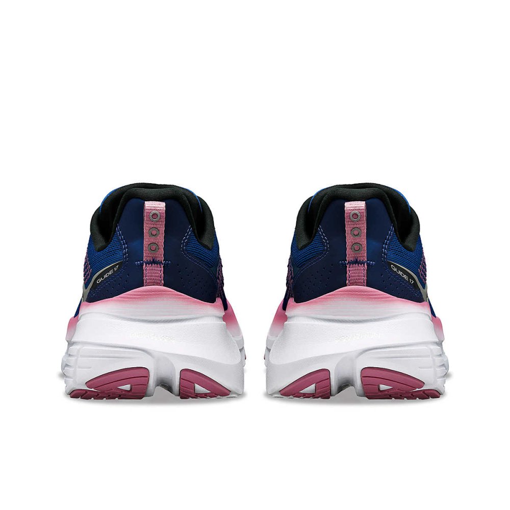 Saucony Women's Guide 17 Extra Wide - Navy/Orchid