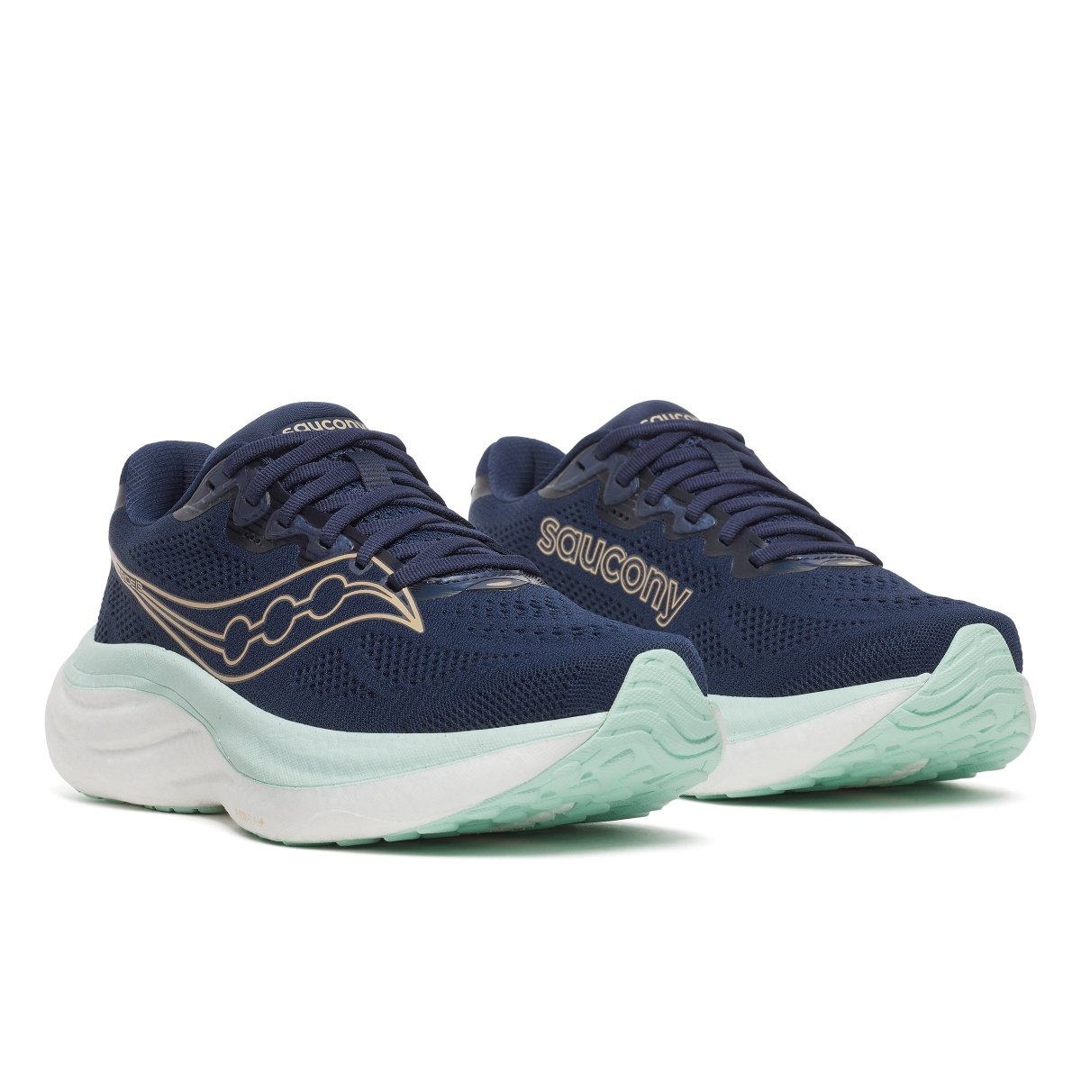 Saucony Women's Ride 19 Running Shoes - Navy/Aqua