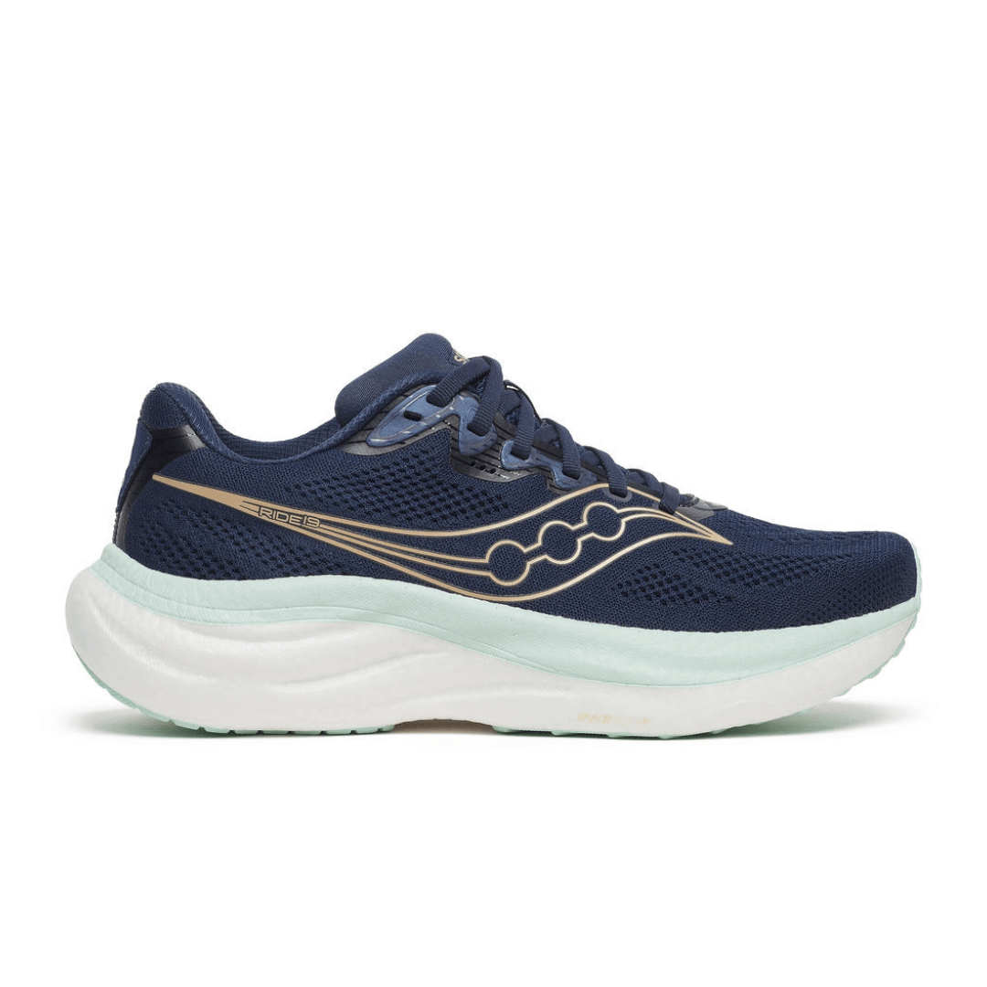 Saucony Women's Ride 19 Running Shoes - Navy/Aqua