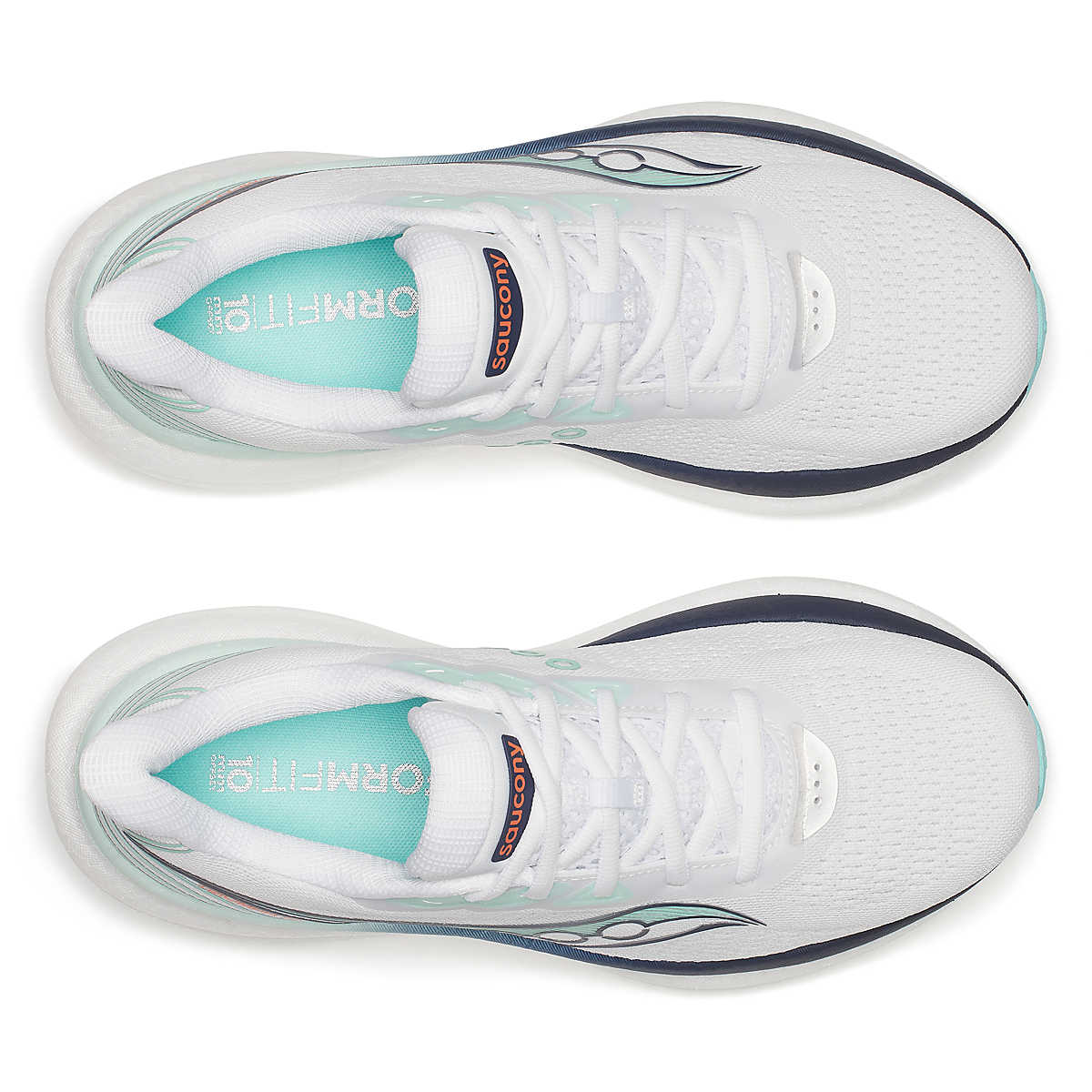 Saucony Women's Triumph 23 Running Shoes - White/Navy