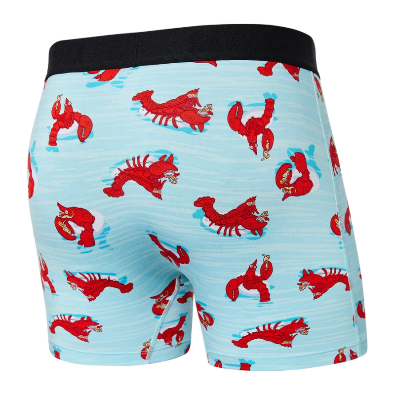 SAXX Men's Ultra Boxer Brief Underwear - Lobster Lounge - Aqua