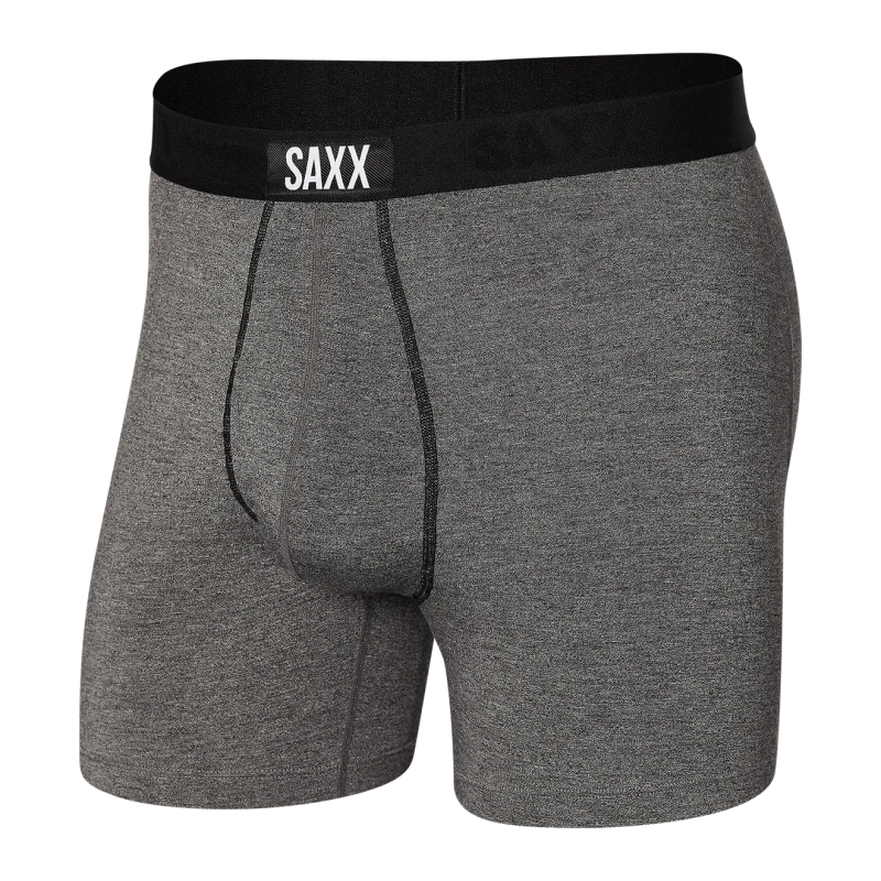 SAXX Men's Ultra Boxer Brief Underwear - Salt & Pepper