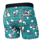 SAXX Men's Vibe Boxer Brief Underwear - Gridiron Snowman - Green