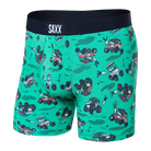 SAXX Men's Vibe Boxer Brief Underwear - Off Course Carts - Green