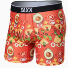 SAXX Men's Volt Boxer Brief Underwear - Deconstructed Nachos - Red