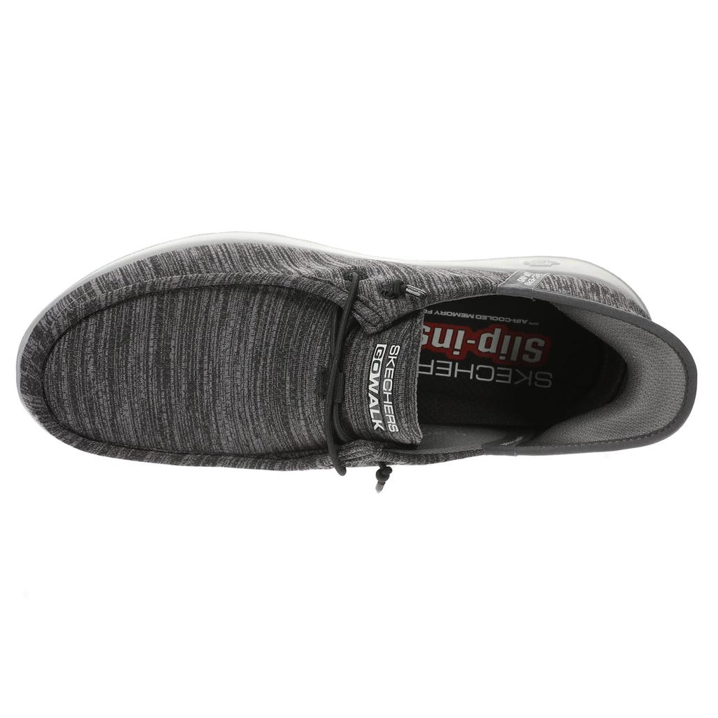 Skechers Men's GO WALK Max Free Hands Slip - Ins - Charcoal/Black