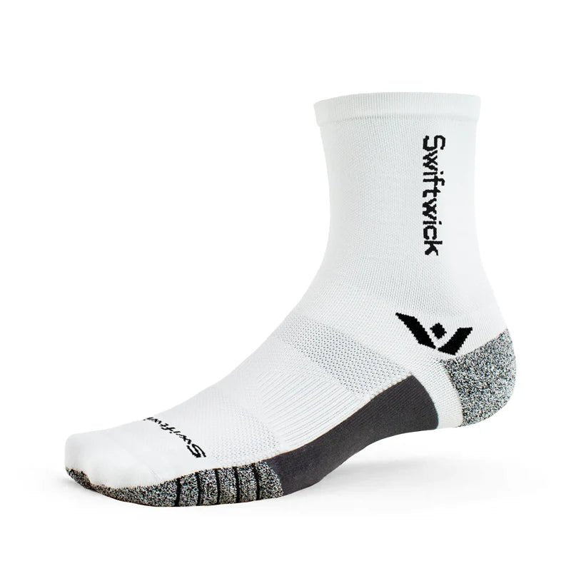 Swiftwick Flite XT Mid-Crew Socks - Signature White