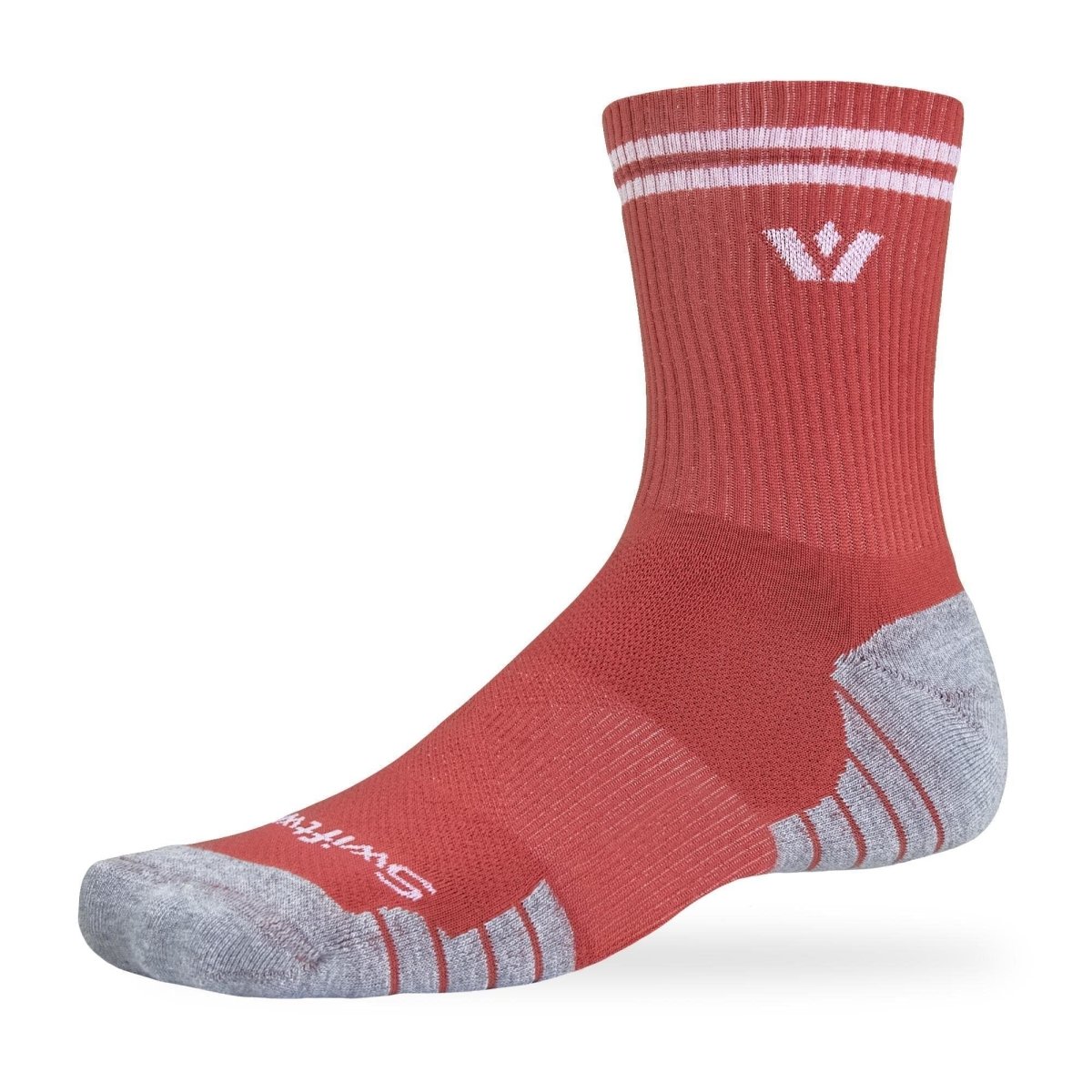 Swiftwick Maxus Mid-Crew Socks - Red Stride