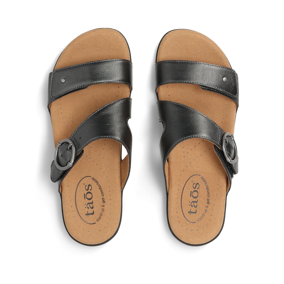 Taos Women's Westside Slide Sandal - Black Metallic