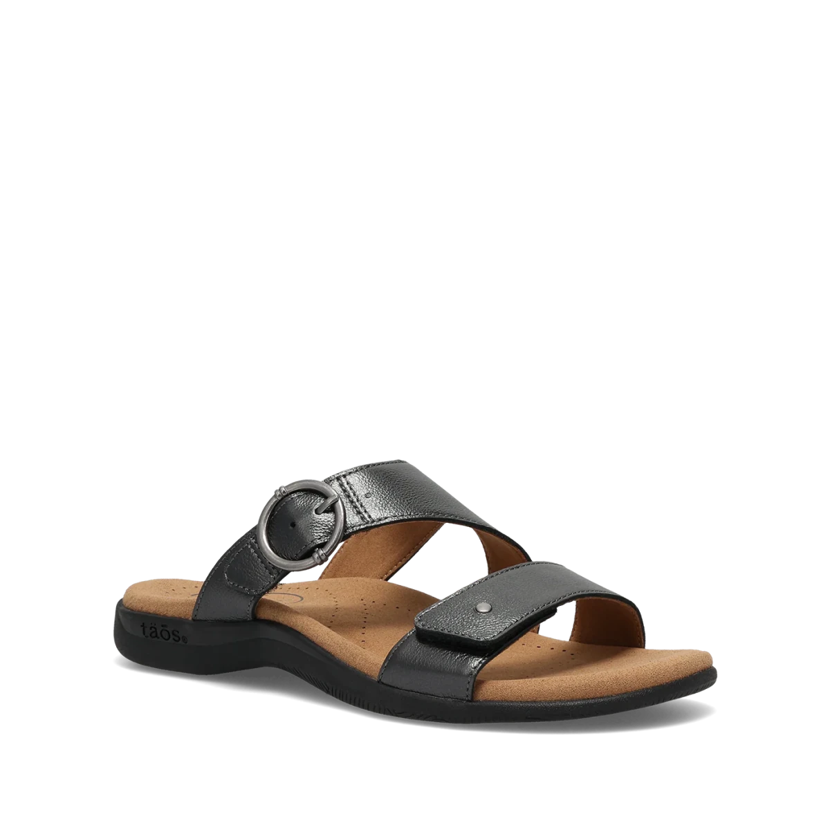 Taos Women's Westside Slide Sandal - Black Metallic