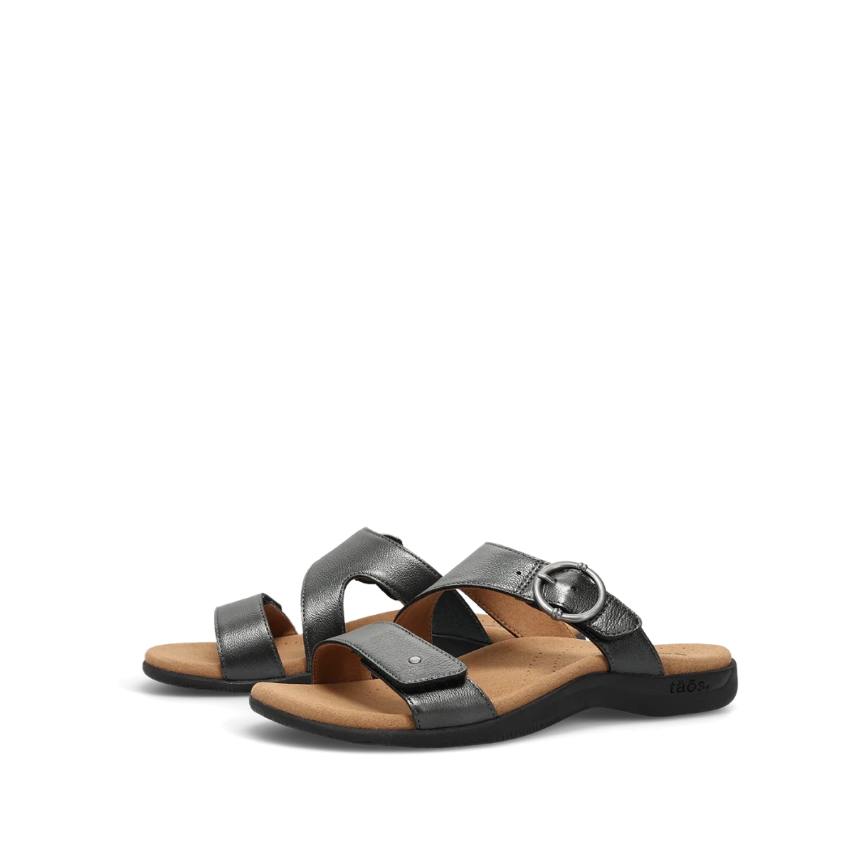 Taos Women's Westside Slide Sandal - Black Metallic