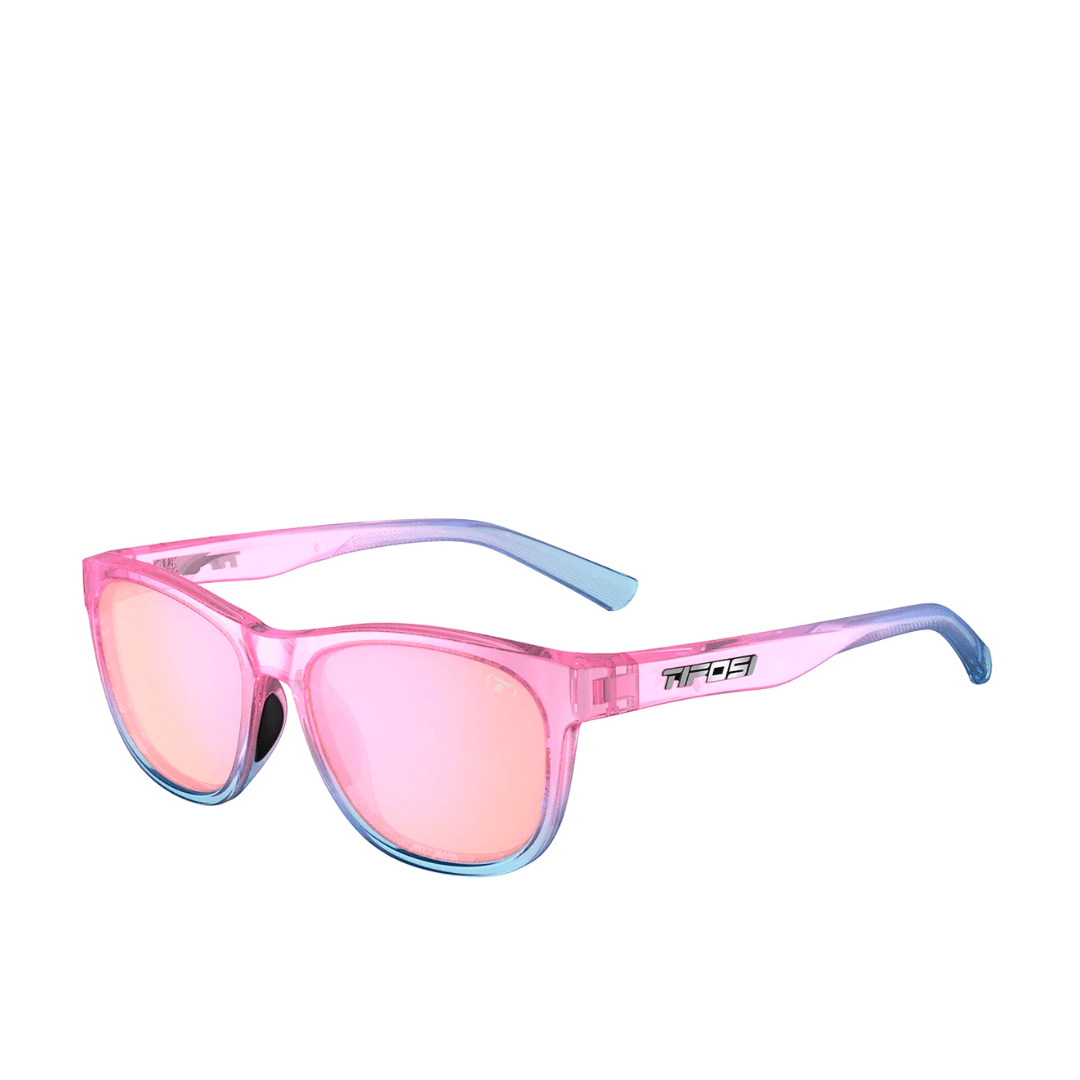 Tifosi Swank Sunglasses - Cotton Candy Swirl Frame - Brown Tint with Pink Mirror