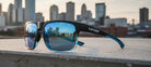 Tifosi Swick Sunglasses - Onyx/Blue Fade Frame - Smoke Tint with Sky Blue Mirror