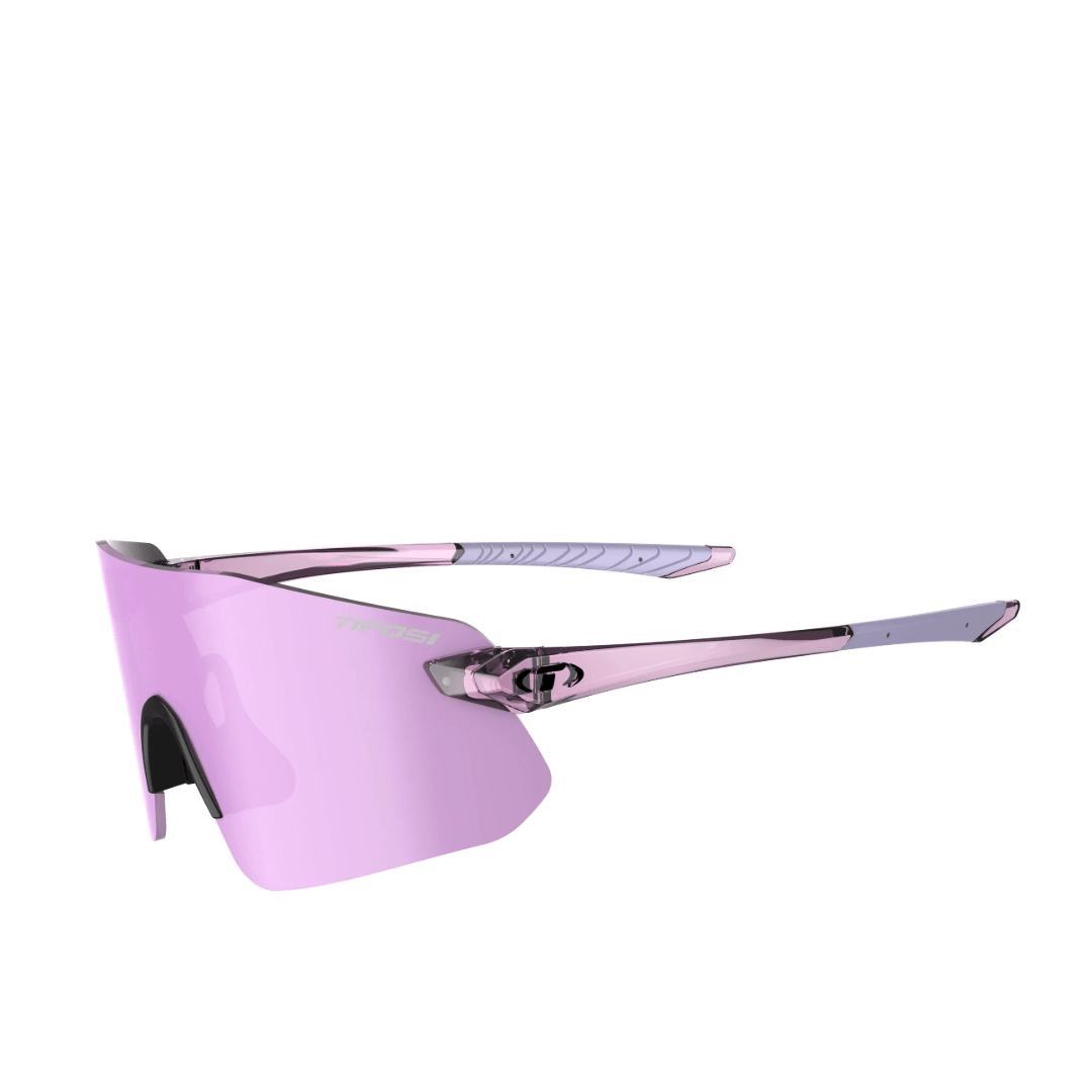Tifosi Vogel SL Sunglasses - Crystal Purple Frame - Smoke Tint with Light Purple Mirror