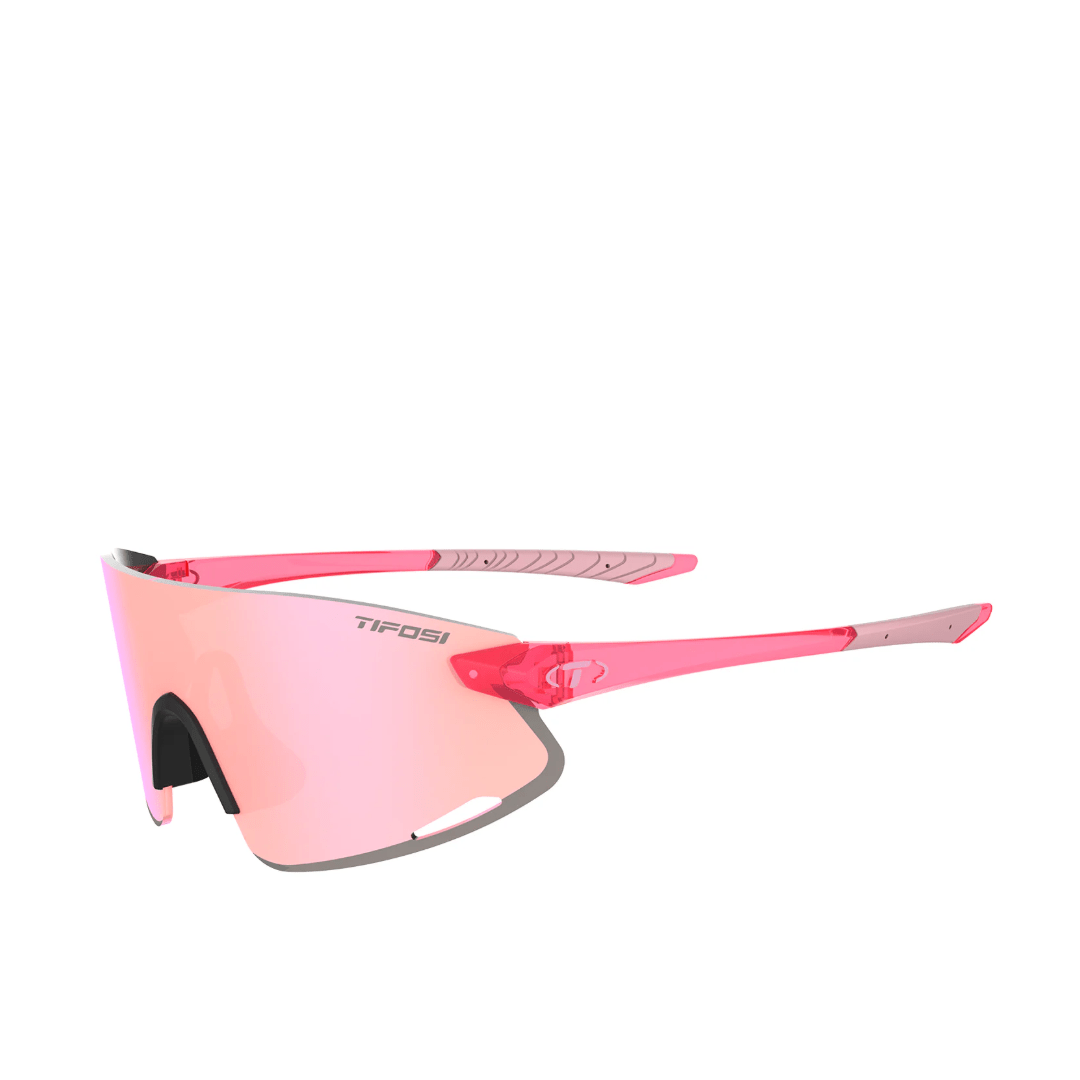 Tifosi Vogel XC Sunglasses - Crystal Pink Frame - Brown Tint with Pink Mirror