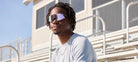 Tifosi Vogel XC Sunglasses - Matte Black Frame - Smoke Tint with Light Purple Mirror