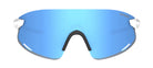 Tifosi Vogel XC Sunglasses - Satin Clear Frame - Smoke Tint with Sky Blue Mirror
