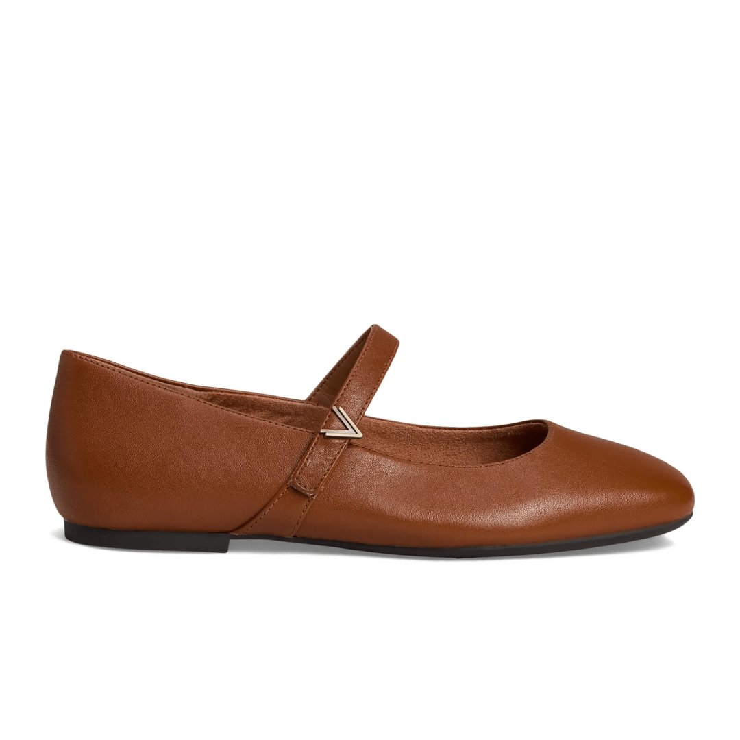 Vionic Women's Alameda Mary Jane Flat - Tan Leather