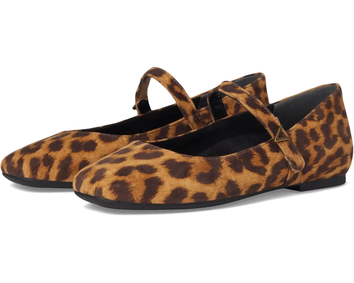 Vionic Women's Alameda Mary Jane Flat - Tan Leopard