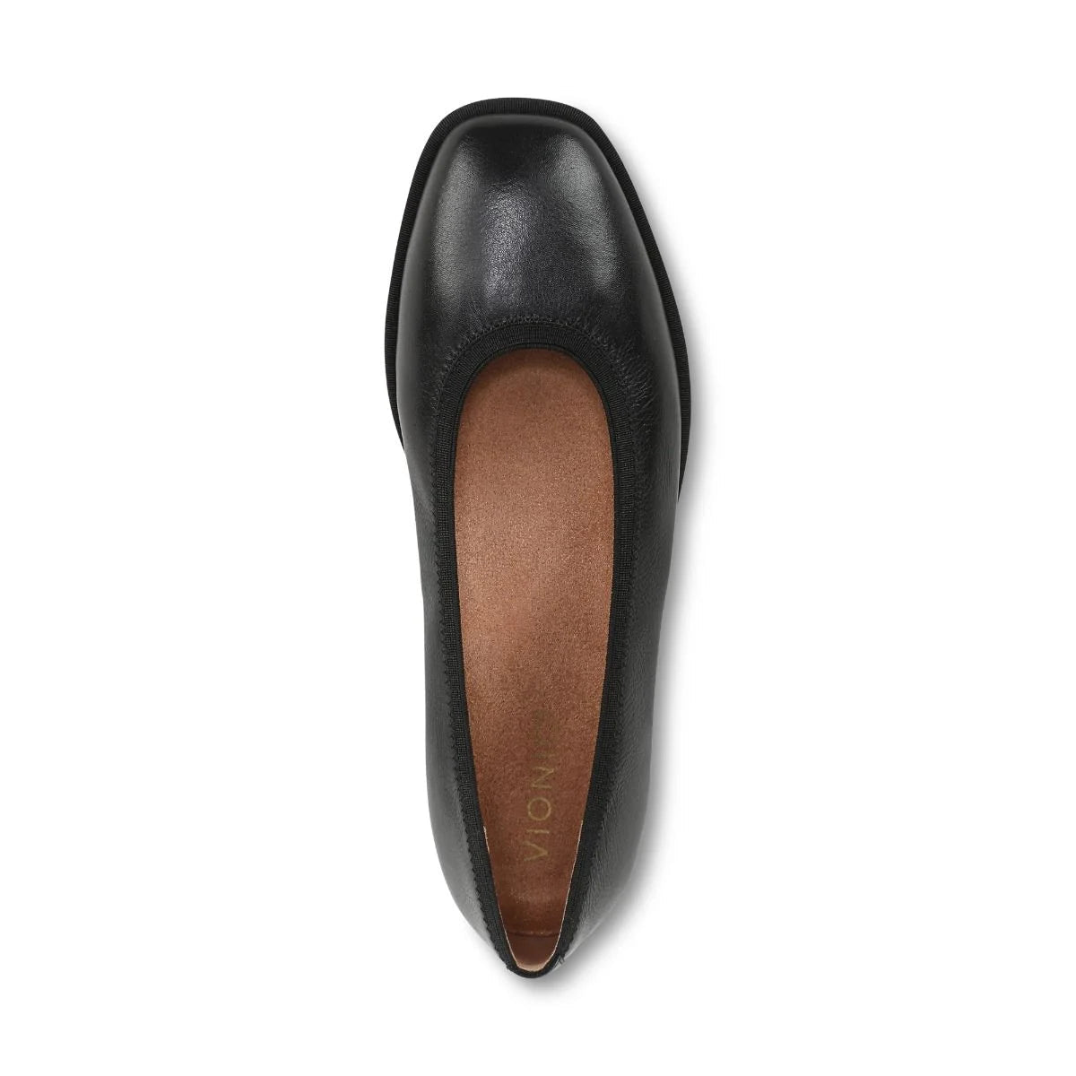 Vionic Women's Caroll 2.0 Ballet Flat - Black Leather