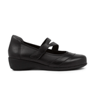 Ziera Shoes Women's Shepard Comfort Flat - Black Leather